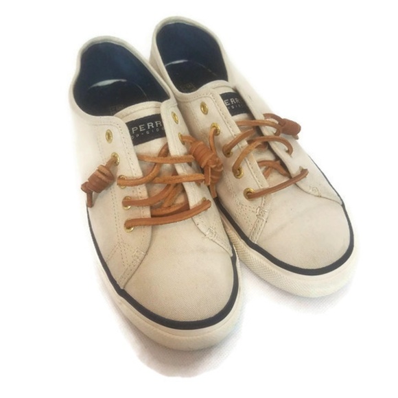 Sperry Shoes - Sperry Top-Sider Tan Canvas Women's Shoes